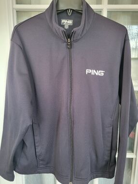 PING Men's Dark Navy Full-Zip Shirt Jacket